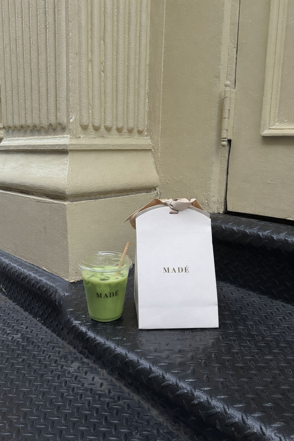 MADÉ branded matcha and gift bag